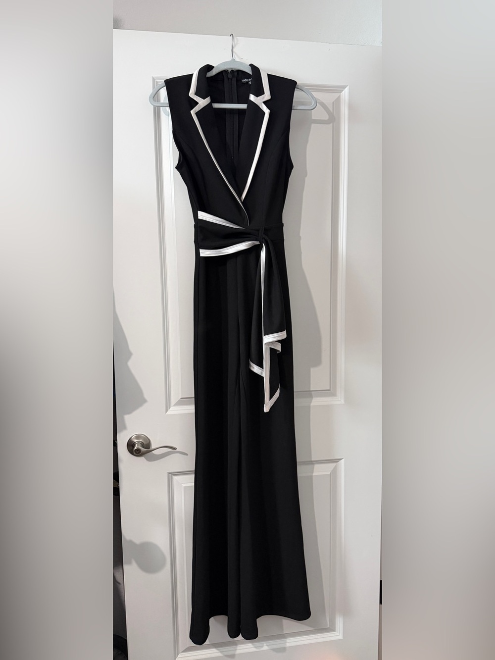 Fashion Nova Black jumpsuit with White Trim